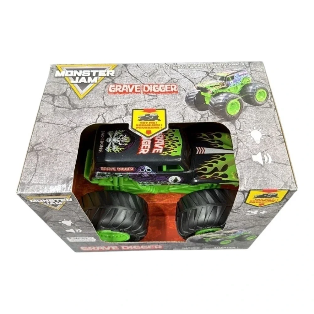 Monster Jam Grave Digger Monster‎ Truck 3+ Years Lights Sounds New In Box